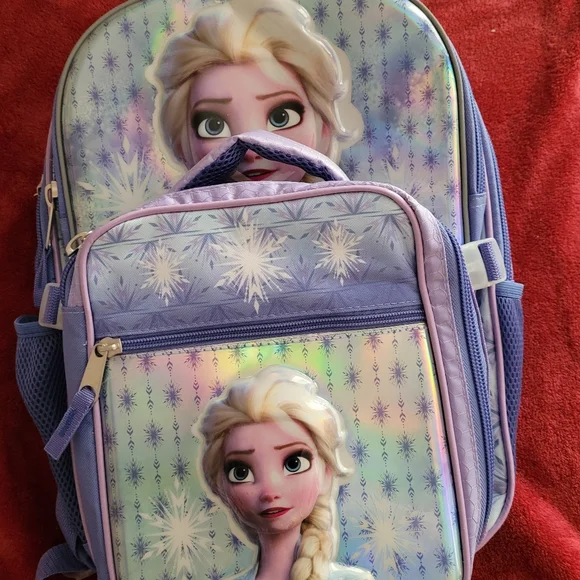 Elsa backpack cheap and lunchbox